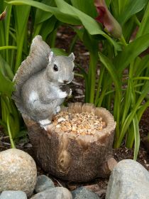 Squirrel Tree Trunk Bird Feeder