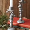 Christmas Reindeer Taper Candle Holders - Set of 2 | Holiday Decorations