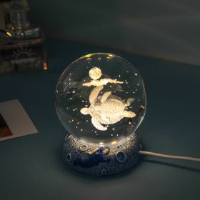 Stars And Seas; Ocean Series Crystal Ball Ornaments; Night Lights; Bedroom Desktop Decorations; Creative Birthday Gifts - Lazy Sea Turtle