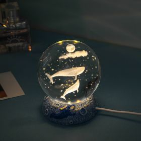 Stars And Seas; Ocean Series Crystal Ball Ornaments; Night Lights; Bedroom Desktop Decorations; Creative Birthday Gifts - Deep Sea Whale