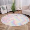 1pc, Non-Slip Plush Round Area Rug for Living Room and Kitchen - Soft and Durable Indoor Floor Mat for Home and Room Decor - 23.62 x 23.62 - Tie-dye C