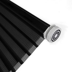 WELLSOURCE No Drill 2"Shangri-la Shades Tension Inside Mount Expansion Window Blind,Custom Size - Black - CONTACT US