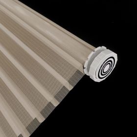 WELLSOURCE No Drill 2"Shangri-la Shades Tension Inside Mount Expansion Window Blind,Custom Size - Beige - Custom Size