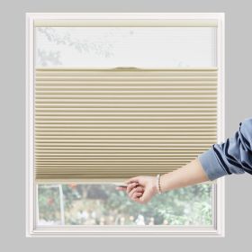 WELLSOURCE Day&Night Cellular Shades, Blackout Top Down Bottom Up Honeycomb Blinds for Windows, Cordless Window Shades with Sheer - Beige - Custom Siz