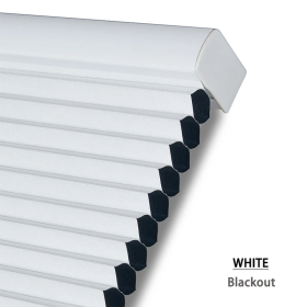 WELLSOURCE Cellular Shades  Honeycomb Blinds Blackout for Windows Bed Room, Office Custom Size - White - CONTACT US