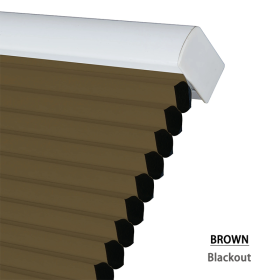 WELLSOURCE Cellular Shades  Honeycomb Blinds Blackout for Windows Bed Room, Office Custom Size - Brown - CONTACT US