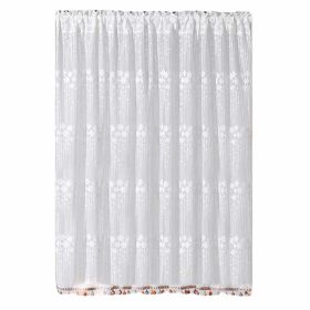 Semi-Sheer Short Kitchen Cafe Tier Curtain Pendant Doorway Curtain Bedroom Decor,59x35 inch - Default