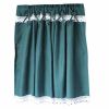 Solid Color Half Window Curtain Lace Curtain Short Kitchen Curtains, Dark Green - Default