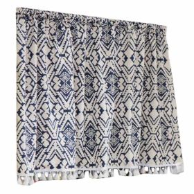 Kitchen Window Curtains Household Partition Curtain Small Half Cafe Curtain, Blue - Default