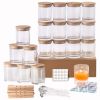 Goldarea Candle Making Kit,20Pcs 7oz Glass Candle Jars with Bamboo Lids and Making Supplies. - Goldarea