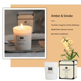 Narcissus Candle Amber Scented,Classic Large Jar Single Wick Candle,Super Long Burn - Narcissus