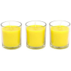 Hosley Set of 3, 4 oz Highly Fragrance Rosemary, Sage, Lemon Grass Blend Filled Glass Votive Candles - HOSLEY