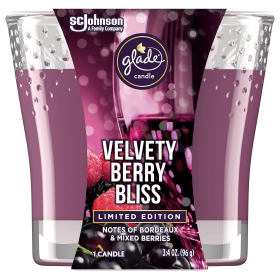 Glade 3.4 Oz. Velvety Berry Bliss Candle 3960 - Visit the Glade Store