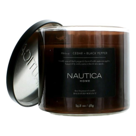 Nautica 14.5oz Soy Wax Blend 3 Wick Candle - Orion Cedar & Black Pepper - Nautica