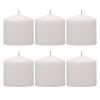 Stonebriar 3" x 3" Unscented 1-Wick White Pillar Candles, 6 Pack - STONEBRIAR