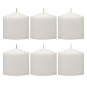 Stonebriar 3" x 3" Unscented 1-Wick White Pillar Candles, 6 Pack - STONEBRIAR