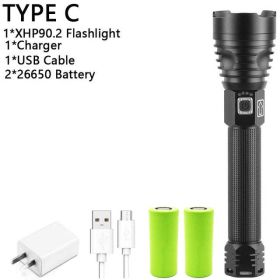 LED/Powerful/Rechargeable/Tactical/Handled/EDC Flashlight cob Bike/Camping/Underwater/Search/Portable Light - C-XHP90