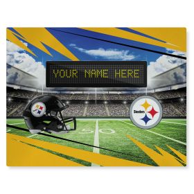 [Personalization Only] Official NFL Steelers - 62" x 84" Personalized Washable Rug - Personalization Only