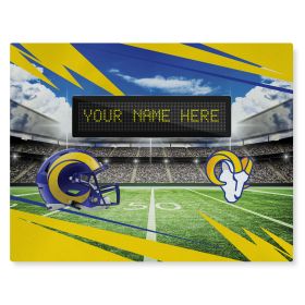 [Personalization Only] Official NFL Rams - 62" x 84" Personalized Washable Rug - Personalization Only