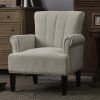 Accent Rivet Tufted Polyester Armchair ,Cream - as picture