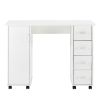 Home Office Computer Desk Table with Drawers White 41.73''L 17.72\'\'W 31.5\'\'H - as picture