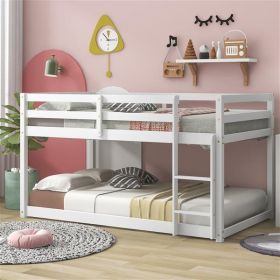 Floor Bunk Bed, White - as picture