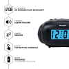 SHARP Digital Alarm Clock, Black, LCD Display, Battery Operated, Small, Travel Clock - Sharp