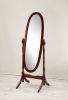 Traditional Queen Anna Style Wood Floor Cheval Mirror, Cherry Finish - as Pic