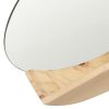 Wall Mirror Solid Pinewood 13.8" - Brown