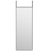 Door Mirror Black 11.8"x31.5" Glass and Aluminum - Black