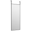 Door Mirror Black 11.8"x31.5" Glass and Aluminum - Black