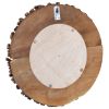 Wall Mirror 15.7" Teak Round - Brown