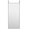 Door Mirror Black 15.7"x39.4" Glass and Aluminum - Black