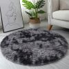 1pc, Non-Slip Plush Round Area Rug for Living Room and Kitchen - Soft and Durable Indoor Floor Mat for Home and Room Decor - 23.62 x 23.62 - Tie-dye S