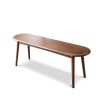 Natural Oak Wood for Dining Bench Table Bench for Living Room - as picture