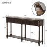 Console Table Sofa Table Easy Assembly with Two Storage Drawers and Bottom Shelf for Living Room, Entryway (Espresso) - as picture