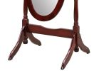 Traditional Queen Anna Style Wood Floor Cheval Mirror, Cherry Finish - as Pic