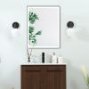 Rectangular Single Aluminum Framed Anti-Fog LED Light Wall Bathroom Vanity Mirror - 28*36 - Matte Black