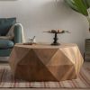 38"Three-dimensional Embossed Pattern Design American Retro Style Coffee Table - as picture