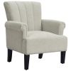 Accent Rivet Tufted Polyester Armchair ,Cream - as picture