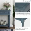 Console Table Traditional Design with Two Drawers and Bottom Shelf (Navy) - as picture