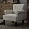 Accent Rivet Tufted Polyester Armchair ,Cream - as picture