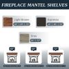 60" Rustic Wood Fireplace Mantel,Wall-Mounted & Floating Shelf for Home Decor - as Pic