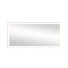 Rectangular Single Aluminum Framed Anti-Fog LED Light Wall Bathroom Vanity Mirror - 60*28 - Gold