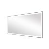 Rectangular Single Aluminum Framed Anti-Fog LED Light Wall Bathroom Vanity Mirror - 60*28 - Matte Black