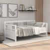 Modern Solid Wood Daybed, Multifunctional, Twin Size, White - as picture