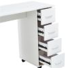 Home Office Computer Desk Table with Drawers White 41.73''L 17.72\'\'W 31.5\'\'H - as picture