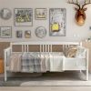 Modern Solid Wood Daybed, Multifunctional, Twin Size, White - as picture