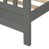 Wood Platform Bed with Headboard and Footboard, Full (Gray) - as picture