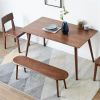 Natural Oak Wood for Dining Bench Table Bench for Living Room - as picture